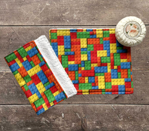 Face Cloths Coloured Bricks