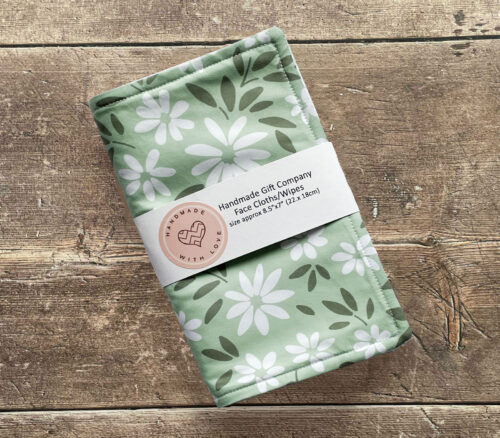 Face Cloths White Flowers