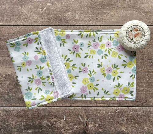 Face Cloths Pink Flowers