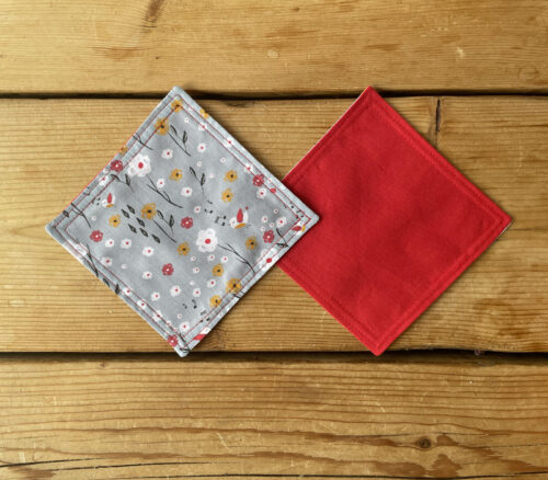 Coasters Grey Floral Design