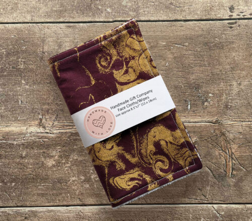 Face Cloths Gold Abstract