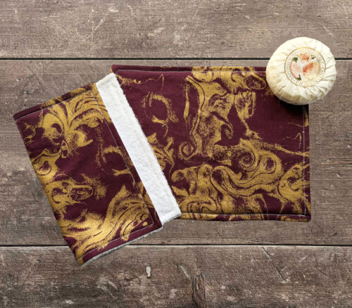 Face Cloths Gold Abstract