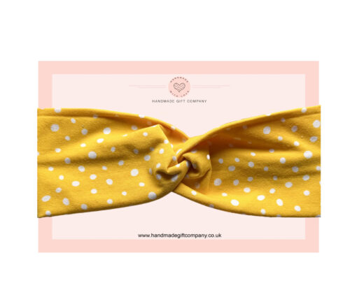 Women's Headband Yellow Spots