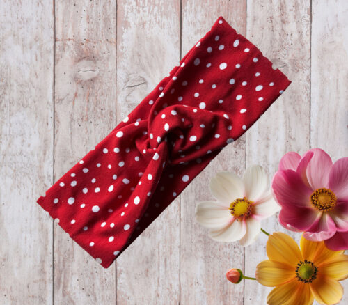 Women's Headband Red Spots