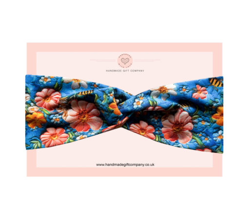 Women's Headband Flowers & Bees