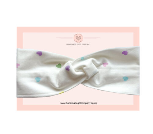 Women's headband Hearts Beige