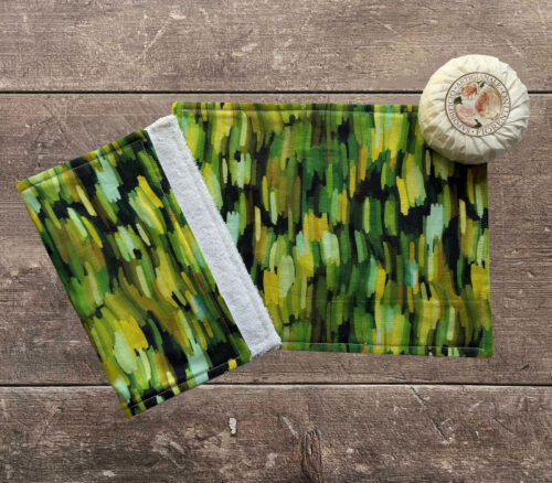 Face Cloths Green Abstract