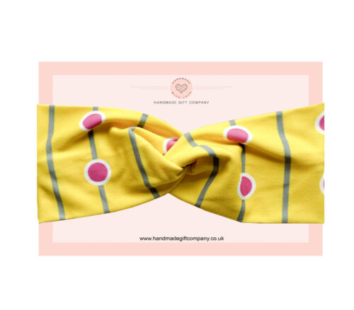 Women's headband Yellow Abstract