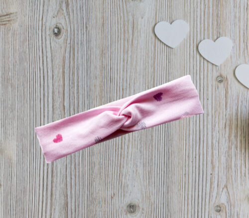 Babies Headband Pink Hearts
