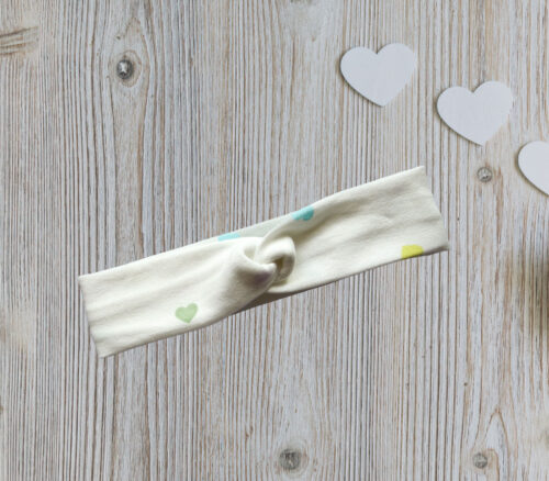 Babies Headband Coloured Hearts