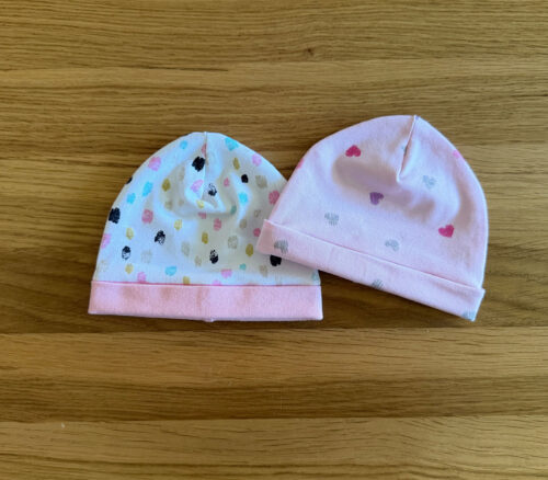 Baby Beanie Hats Hearts Design