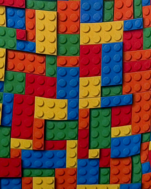 Childrens Tote Bag Multicoloured Bricks