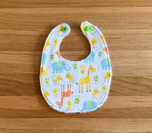 Newborn Baby Bib Coloured Giraffes