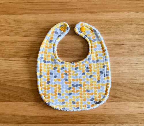 Newborn Baby Bib Orange Abstract Design