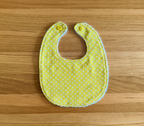 Newborn Baby Bib Yellow Spots Design