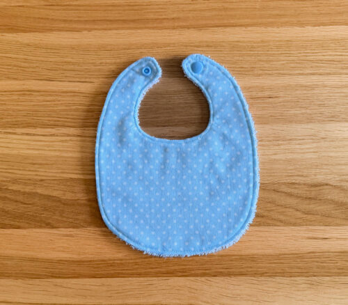 Newborn Baby Bib Blue Spots Design