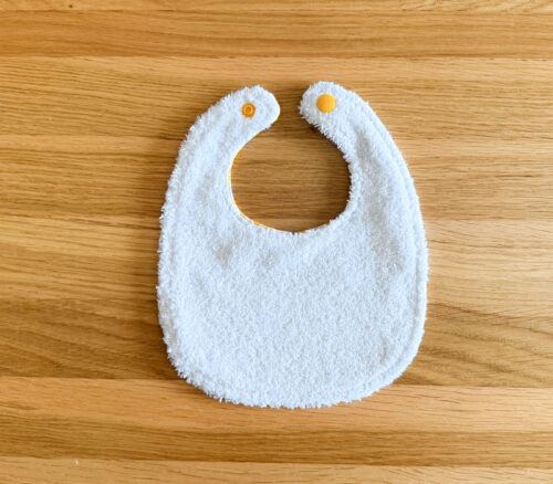 Newborn Baby Bib Orange Abstract Design