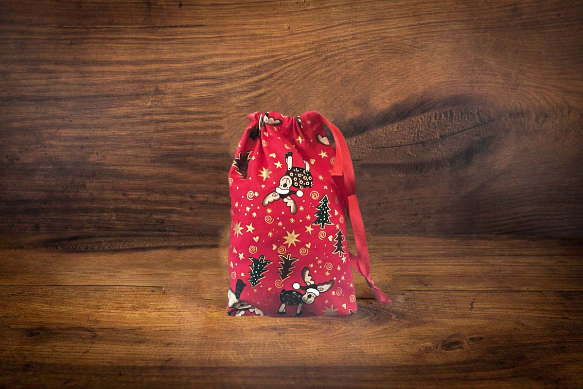 Christmas Bag Cartoon Reindeers