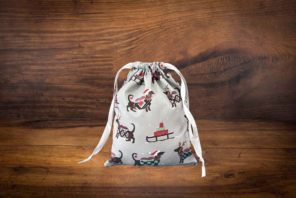 Christmas Bag Cartoon Dachshunds