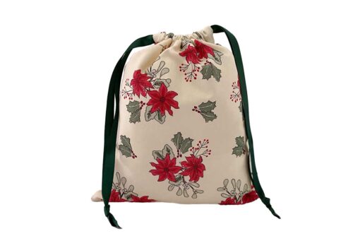 Christmas Gift Bag Poinsettia
